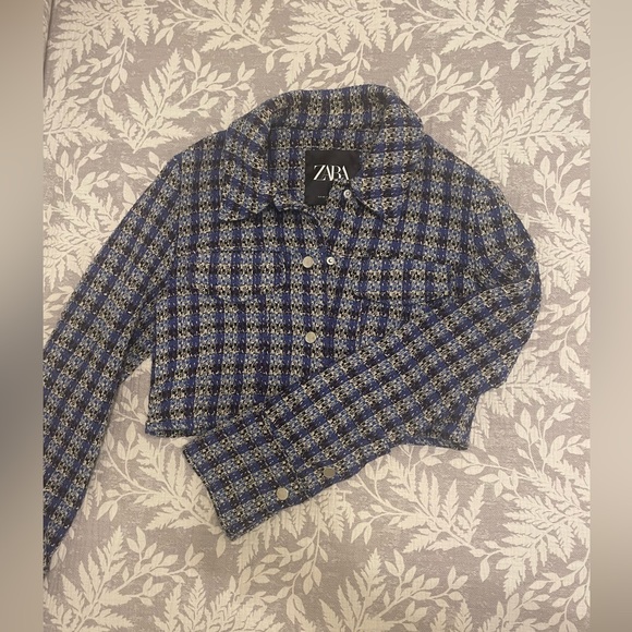 Zara Crop Tweed Jacket - Picture 2 of 4